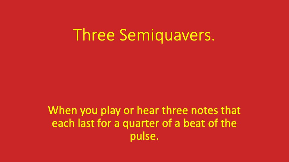 First, Second and Fourth Semiquavers