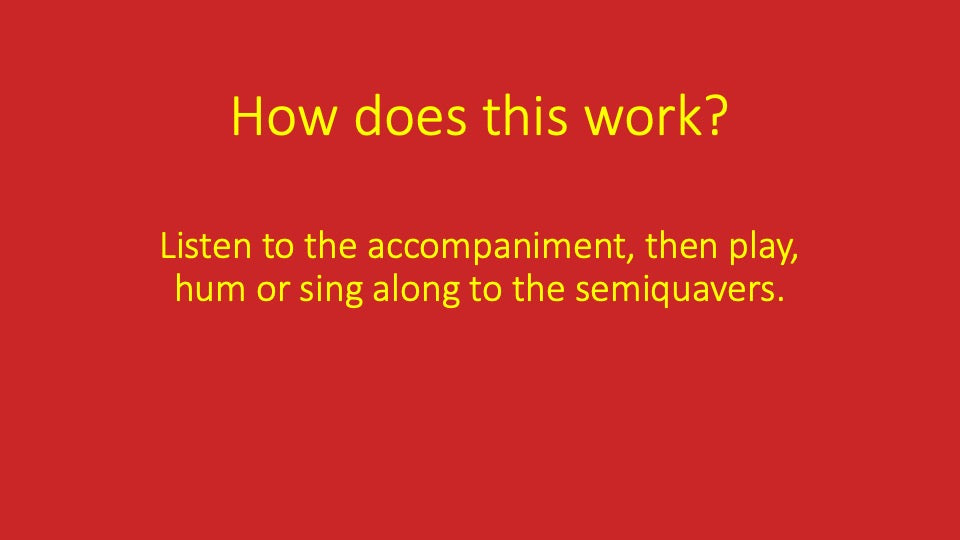 First Three Semiquavers