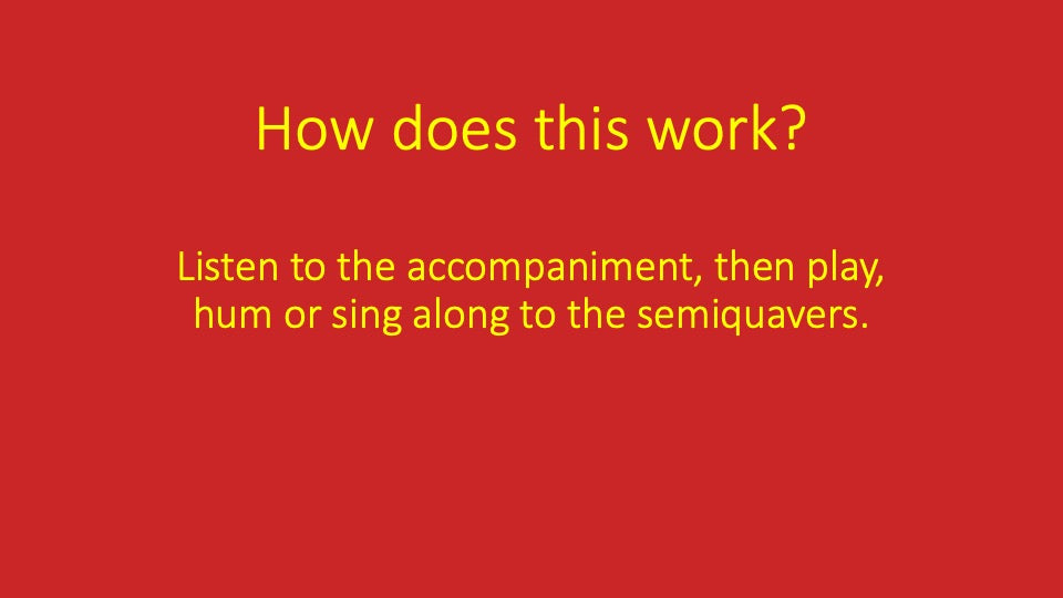 Second, Third and Fourth Semiquavers