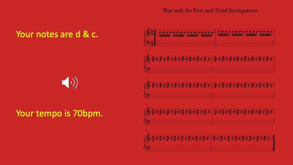 First and Third Semiquavers