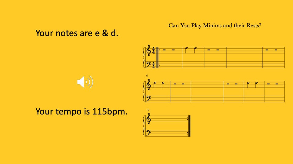 Minims and Minim Rests You Can Play