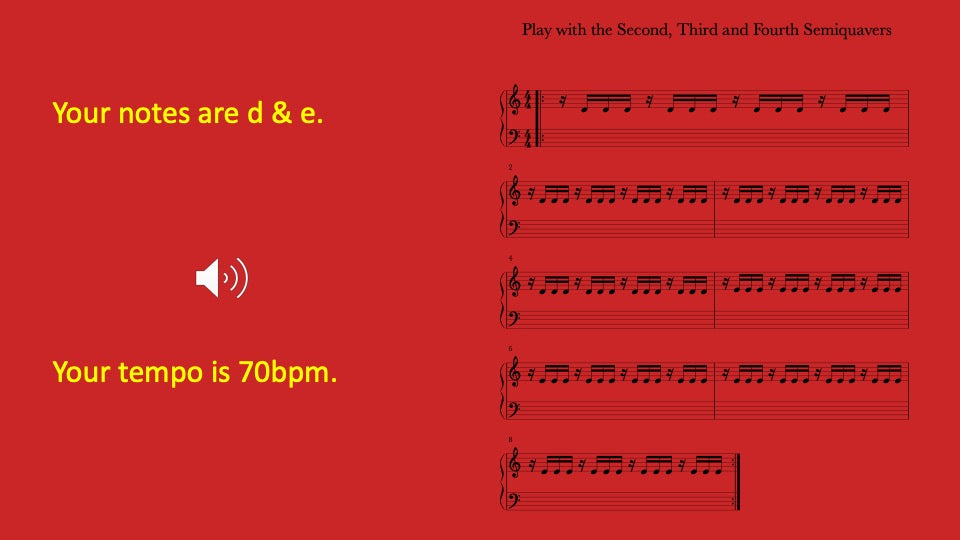 Second, Third and Fourth Semiquavers