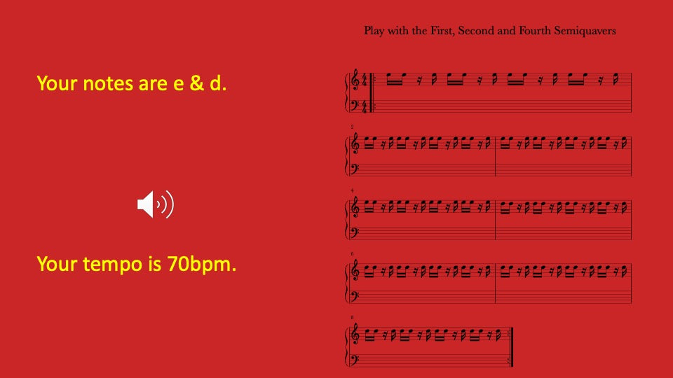 First, Second and Fourth Semiquavers