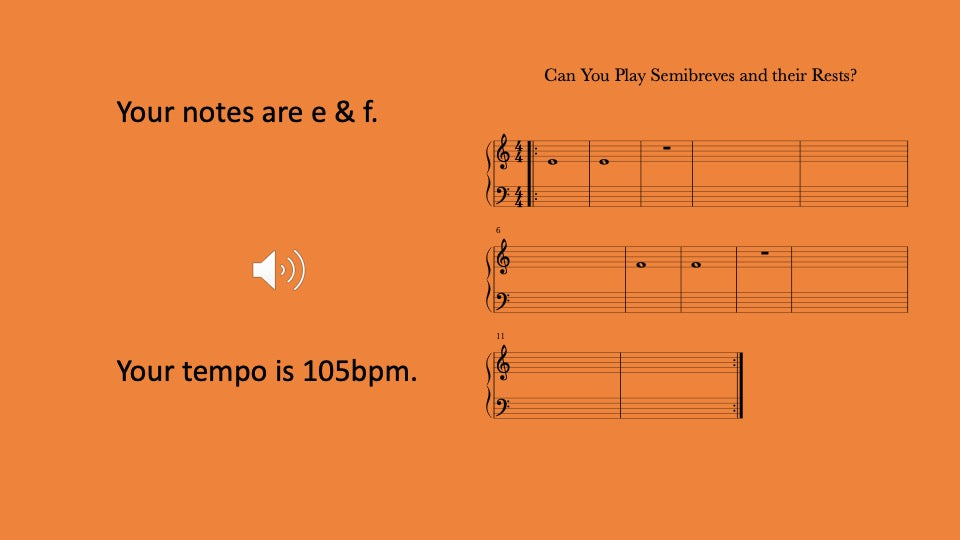 Semibreves and Semibreve Rests You Can Play