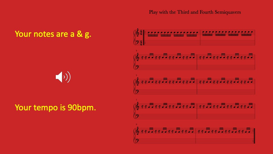 Third and Fourth Semiquavers