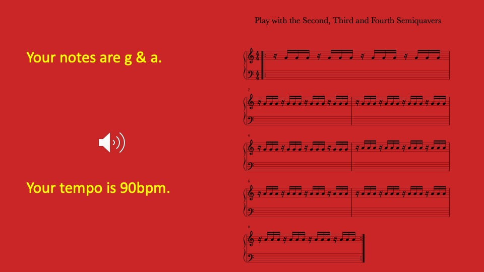Second, Third and Fourth Semiquavers