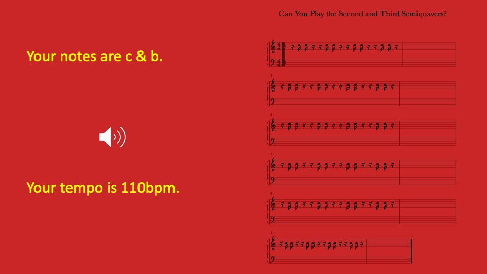 Second and Third Semiquavers You Play