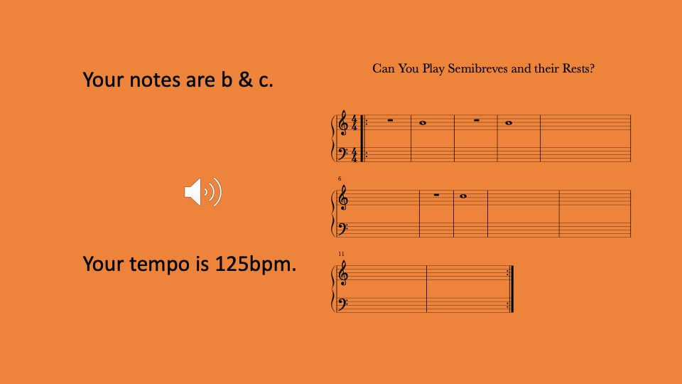 Semibreves and Semibreve Rests You Can Play