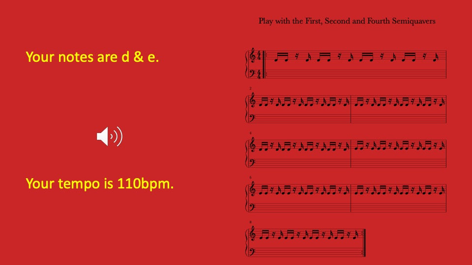 First, Second and Fourth Semiquavers