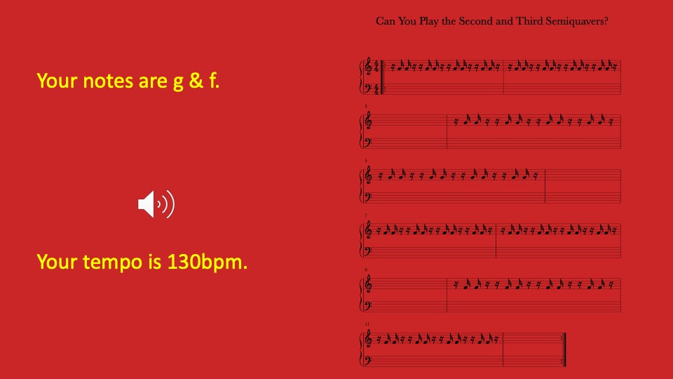 Second and Third Semiquavers You Play