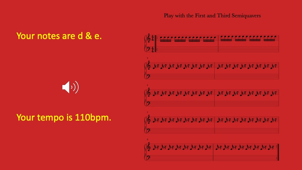 First and Third Semiquavers