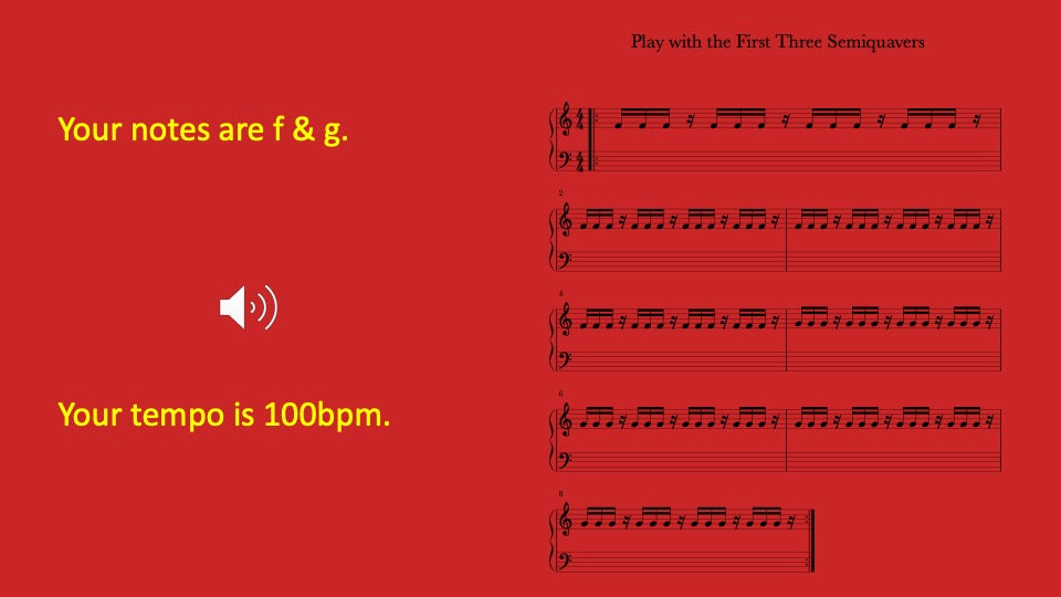 First Three Semiquavers