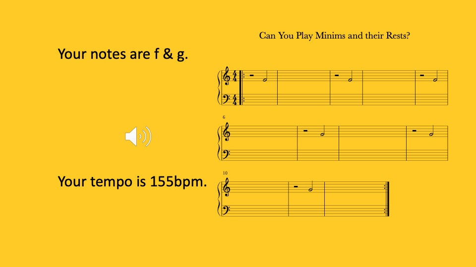 Minims and Minim Rests You Can Play