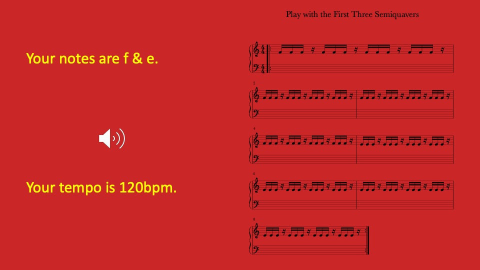 First Three Semiquavers