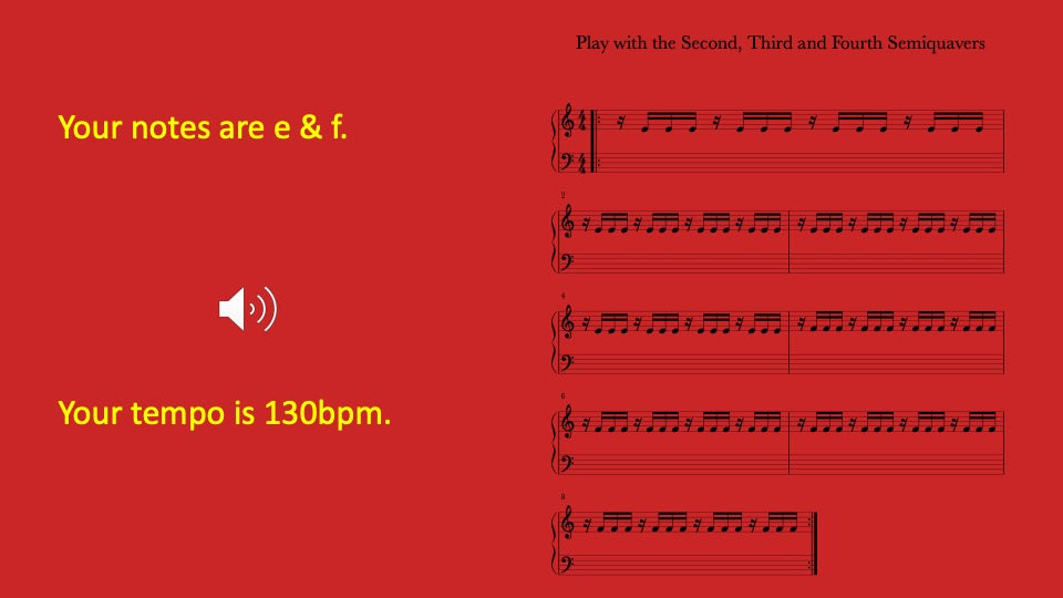 Second, Third and Fourth Semiquavers