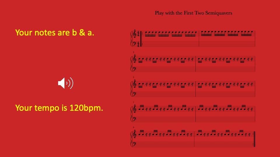 First Two Semiquavers