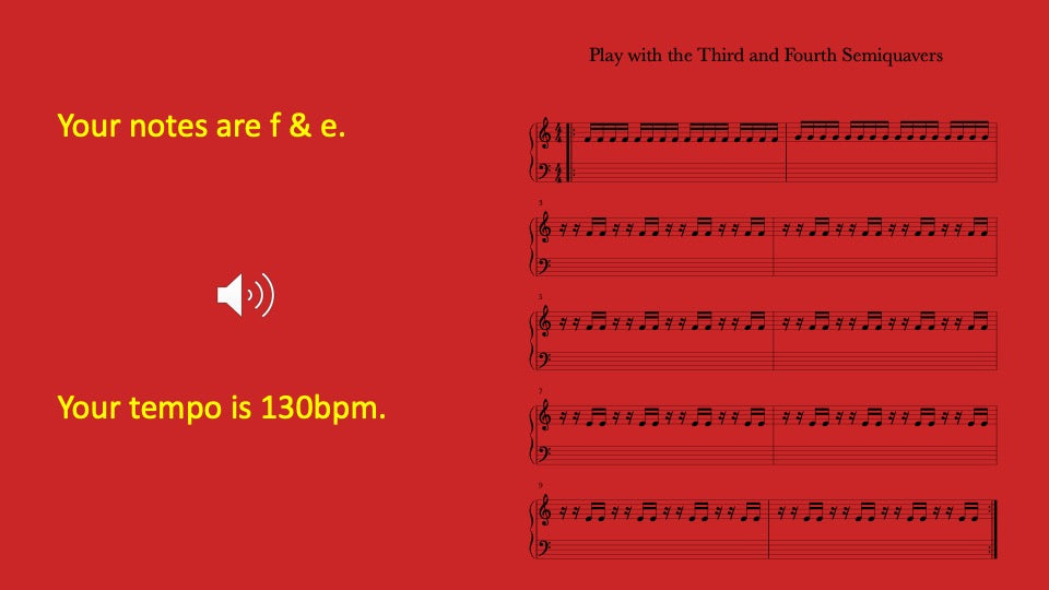 Third and Fourth Semiquavers