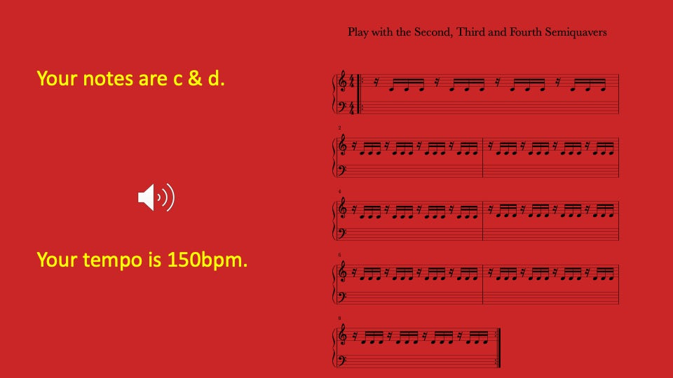 Second, Third and Fourth Semiquavers