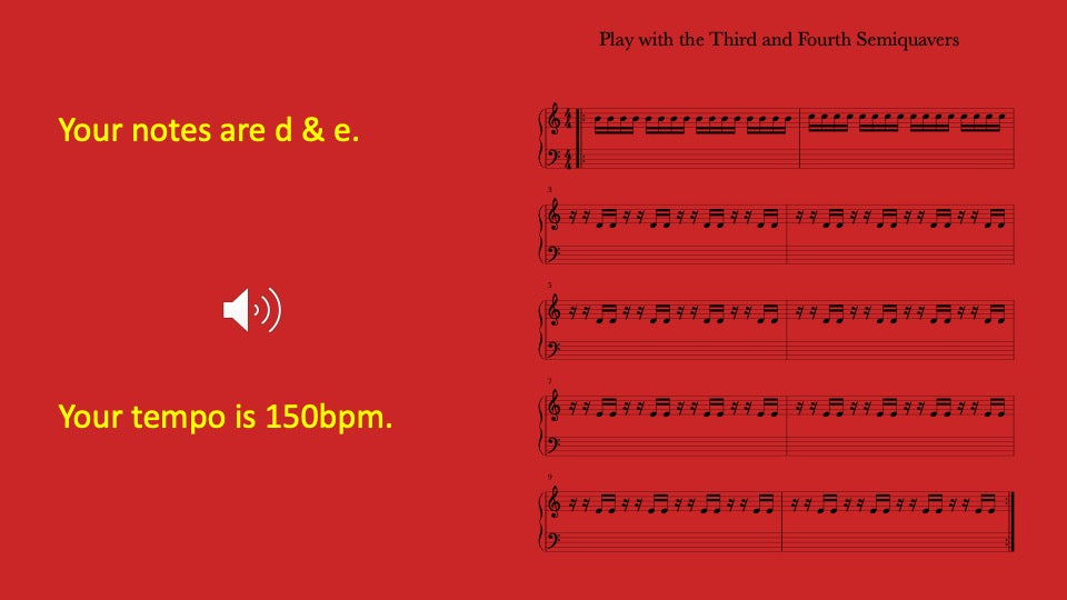 Third and Fourth Semiquavers