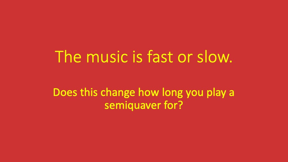 Four Semiquavers You Play