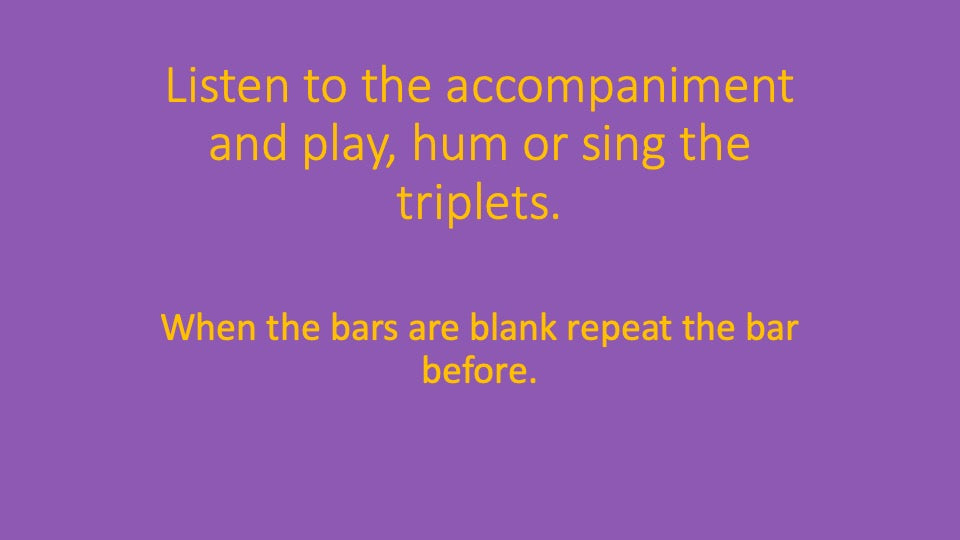 First Triplet To Play