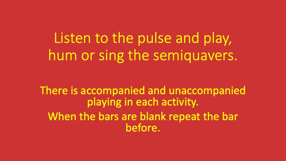 Four Semiquavers You Play