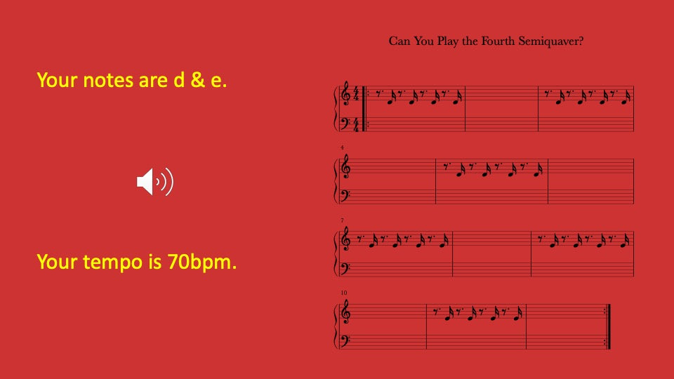 Fourth Semiquaver You Play