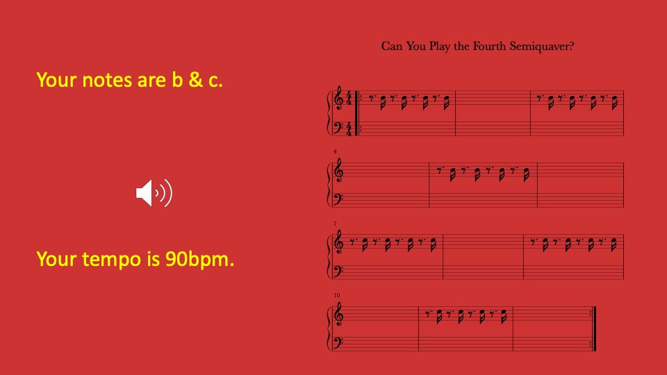 Fourth Semiquaver You Play