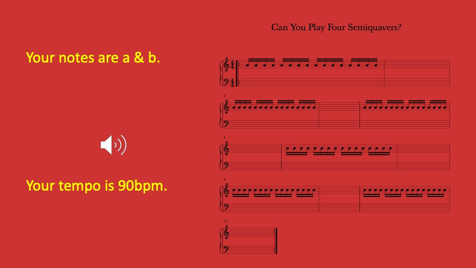 Four Semiquavers You Play
