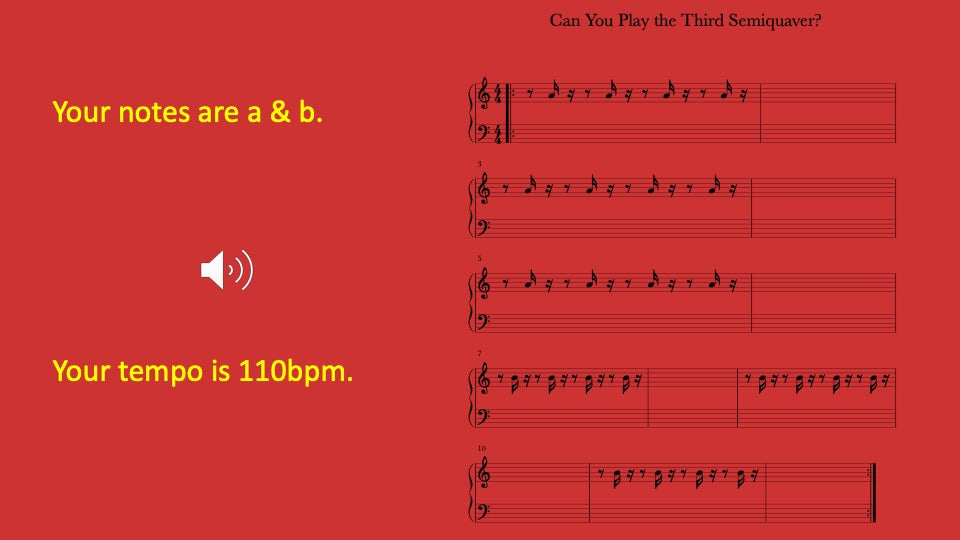 Third Semiquaver You Play