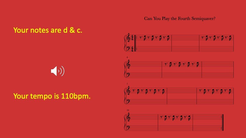 Fourth Semiquaver You Play
