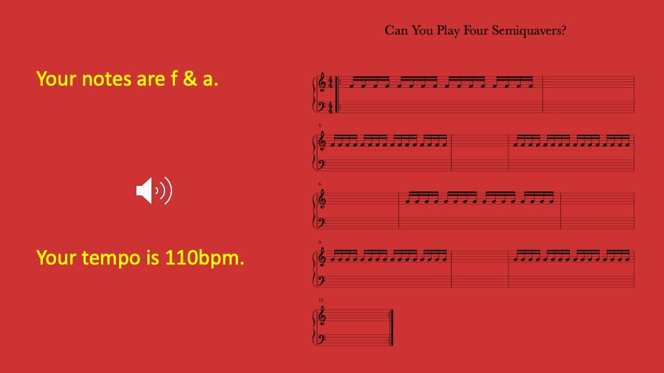 Four Semiquavers You Play
