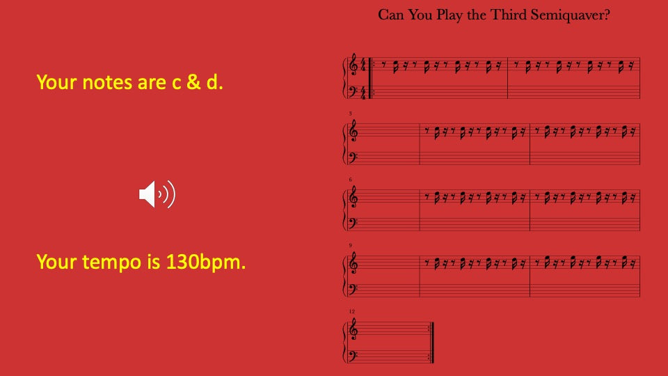 Third Semiquaver You Play