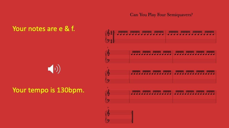 Four Semiquavers You Play