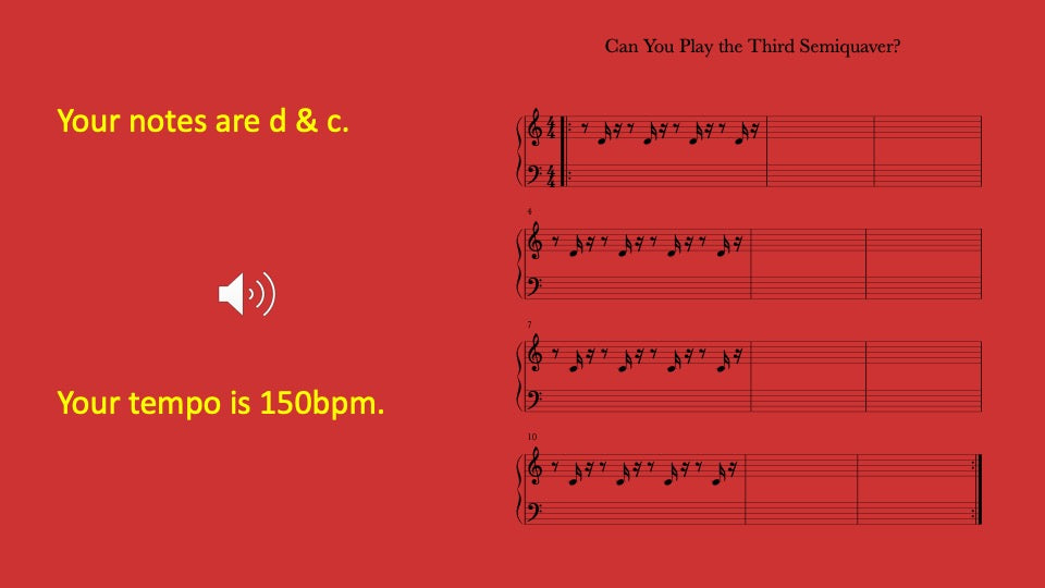 Third Semiquaver You Play