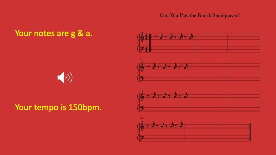 Fourth Semiquaver You Play