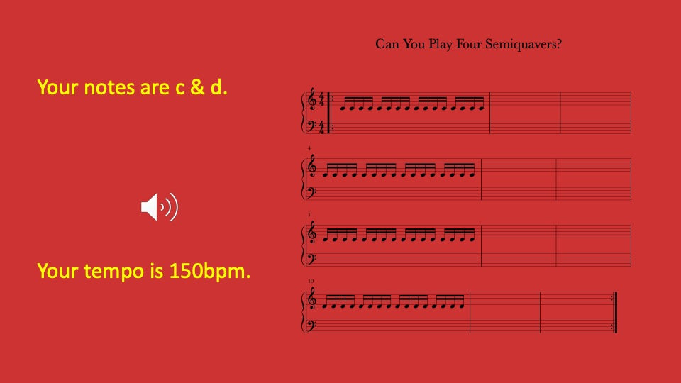 Four Semiquavers You Play