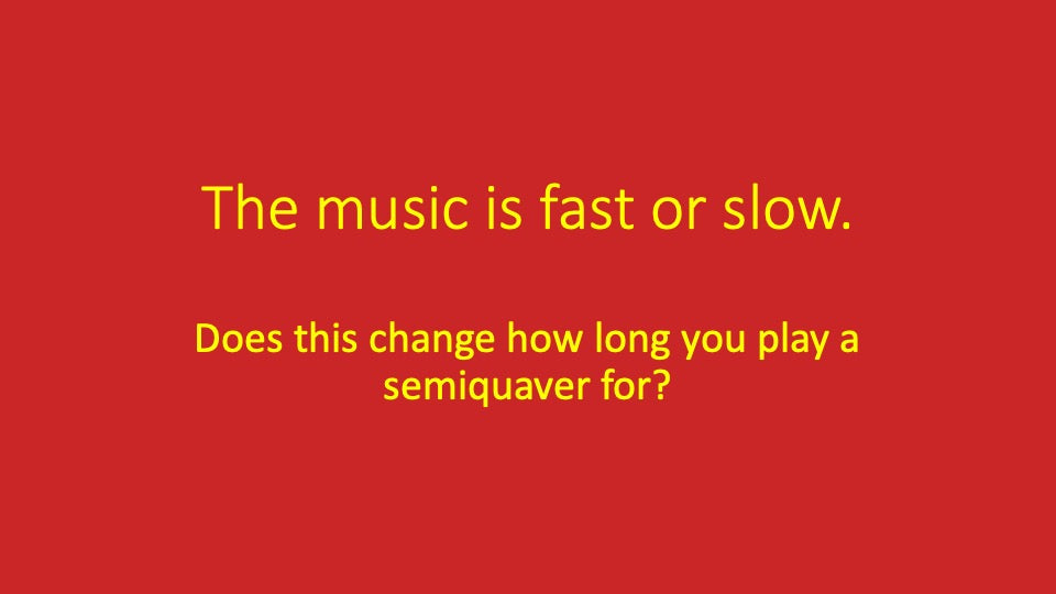 First, Second and Fourth Semiquavers You Play