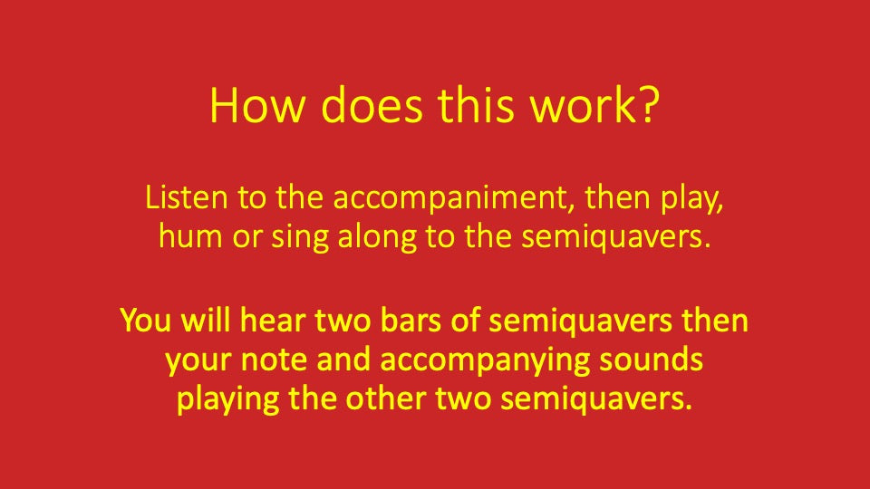 First and Fourth Semiquavers