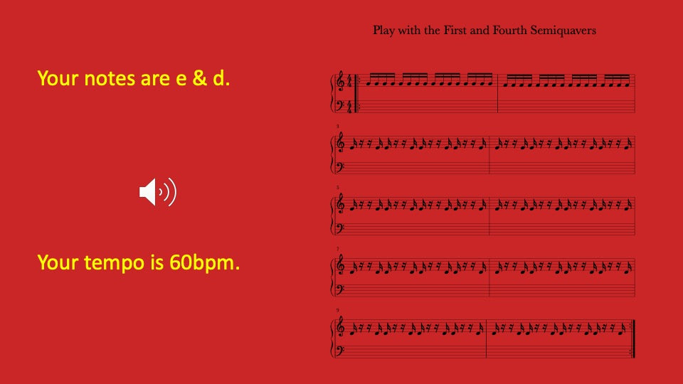 First and Fourth Semiquavers