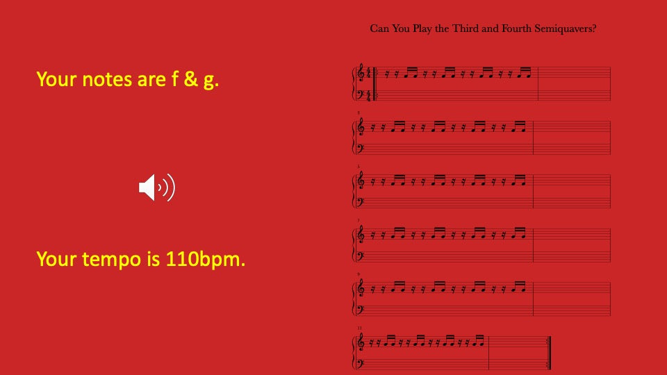 Third and Fourth Semiquavers You Play