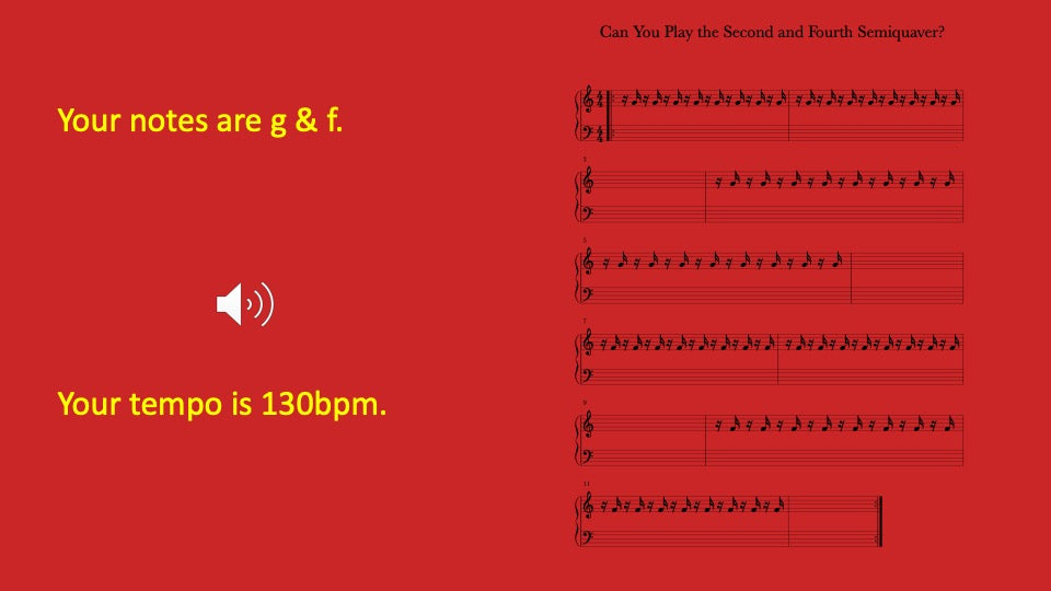 Second and Fourth Semiquavers You Play