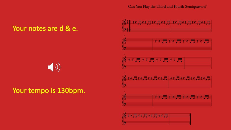 Third and Fourth Semiquavers You Play