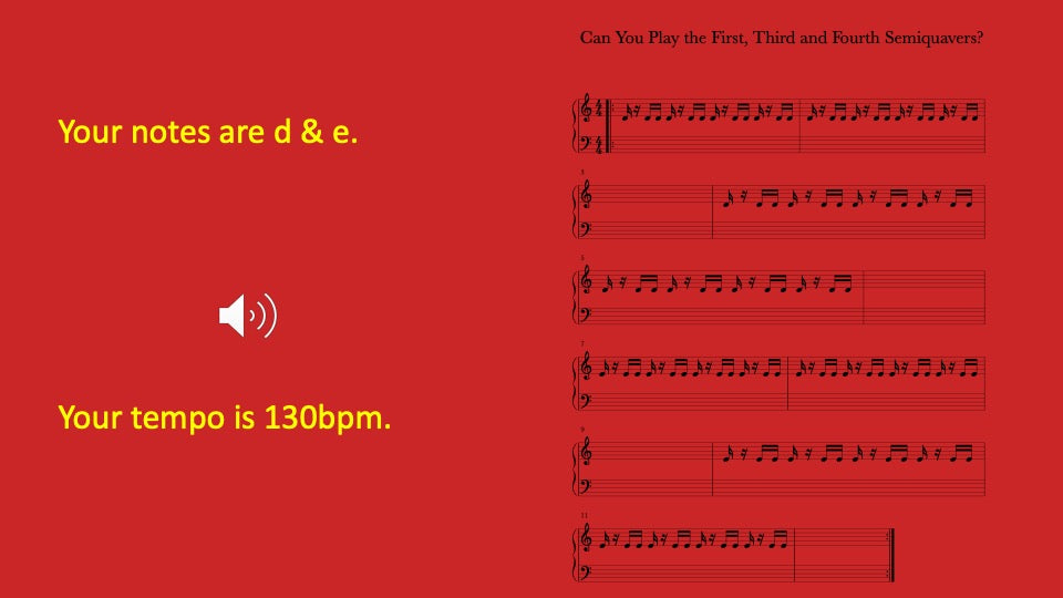 First, Third and Fourth Semiquavers You Can Play