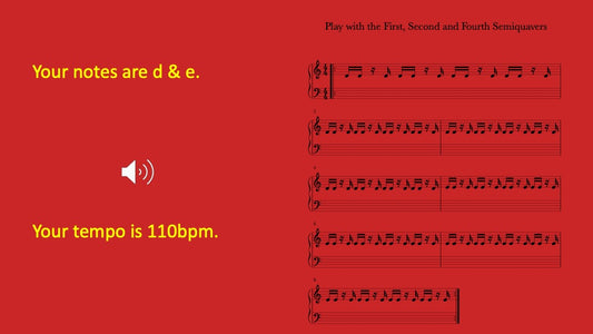 Three semiquavers for nearly filling a beat