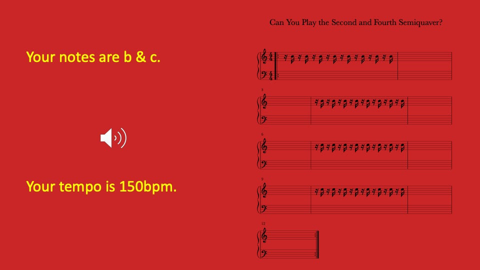 Second and Fourth Semiquavers You Play