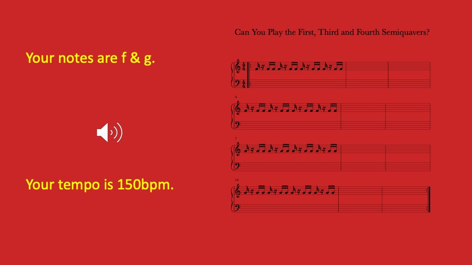 First, Third and Fourth Semiquavers You Can Play