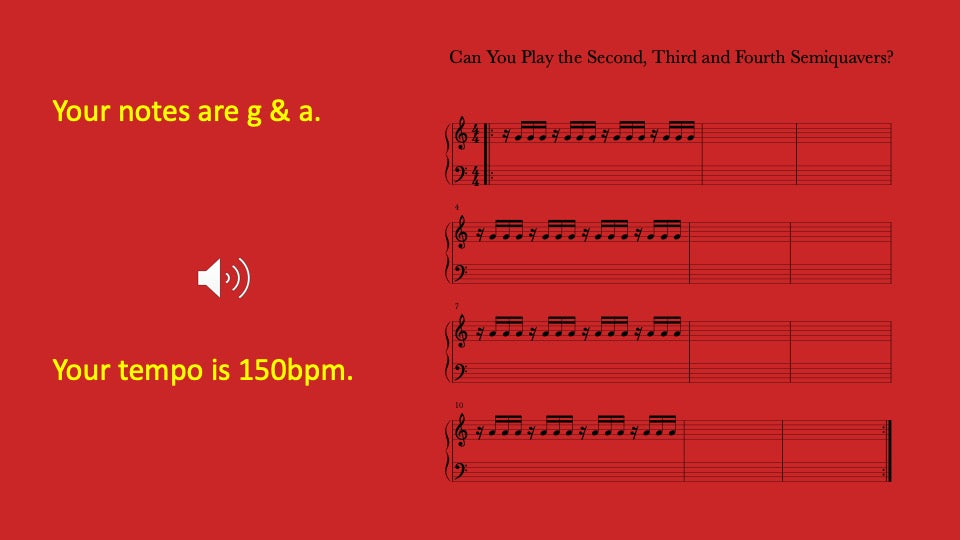 Second, Third and Fourth Semiquavers You Can Play