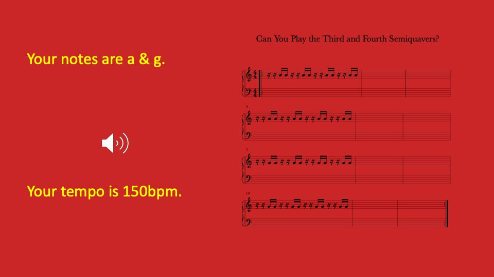 Third and Fourth Semiquavers You Play