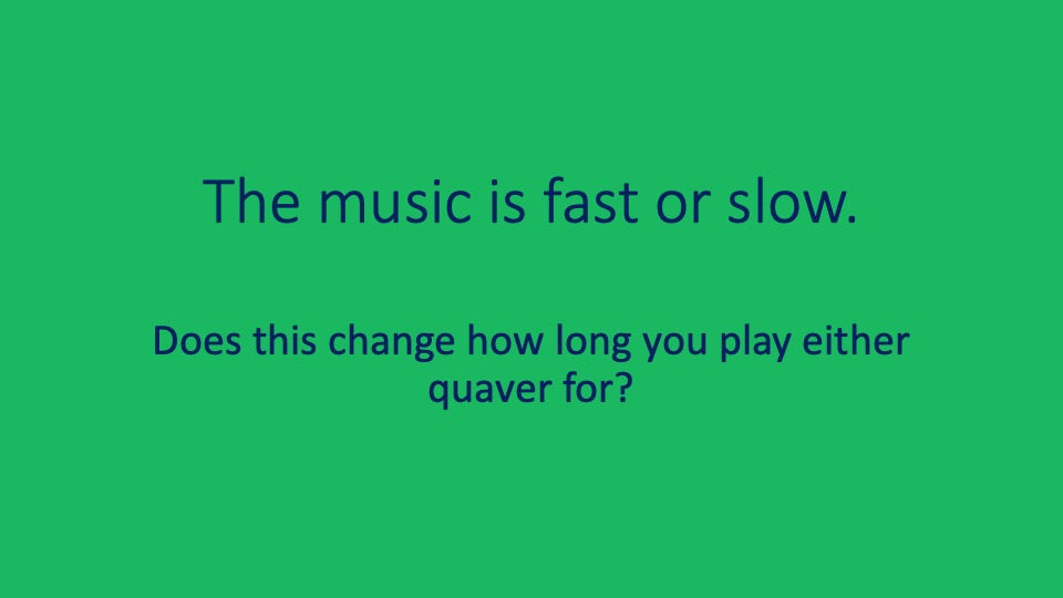 Quaver note instruction